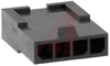 Soft Shell Housing; Nylon; Black; 0.118in.; Free Hanging; Plug; 4; UL 94V-0 - 70082741 - Allied Electronics, Inc.