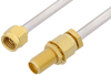 2.92mm Male to 2.92mm Female Bulkhead Cable 36 Inch Length Using PE-SR402AL Coax - PE34743LF-36 - Pasternack