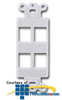 Hubbell ISF StyleLine Outlet Frame - 4 Ports (Pkg of 25) - ISF4 - TelephoneStuff.com