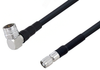 N Male Right Angle to Reverse Polarity TNC Male Cable 24 Inch Length Using LMR-400 Coax with HeatShrink - PE3W06290/HS-24 - Pasternack