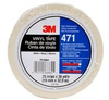 3M 471 White Marking Tape - 3/4 in Width x 36 yd Length - 5.2 mil Thick - 68864 - 051115-68864 - R. S. Hughes Company, Inc.