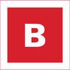 Brady B-946 Red on White Vinyl Fire Extinguisher Label - 1 1/2 in Width - 1 1/2 in Height - Printed Text = B - 45194 - 754476-45194 - R. S. Hughes Company, Inc.