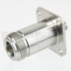 Precision SMA Female (Jack) to N Female (Jack) 4 Hole Flange Adapter, 1.15 VSWR - SM4208 - Fairview Microwave Inc.