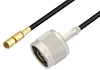 N Male to SSMC Plug Low Loss Cable 36 Inch Length Using LMR-100 Coax - PE3C4432-36 - Pasternack