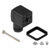 Connector: Form A, 4-pin (3+1PE; PE across cable outlet), UL 2238, black housing, screw type, PG9 with strain -- GDM31AL-A0U-1EF