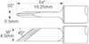 Metcal Smartheat Soldering Cartridge SSC-661A - Hoof Tip - 0.7 in Tip Length - 0.016 in Tip Width - SSC-661A - R. S. Hughes Company, Inc.