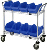 Quickpick Bin Cart, 2Shelf, 8Bins, Blu; No. Of Bins Quantum Storage - 44AC7929 - Newark, An Avnet Company