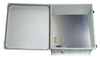 18x16x08 UL Listed Fiberglass Reinf Polyester FRP Weatherproof Outdoor IP66 NEMA 4 Enclosure, 120 VAC MNT PLT Gray -- TEF181608-100-UL