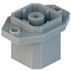 G-Series Power Receptacle Connector: Male, front mount with flange, 4-pin, grey body; 50V AC/DC, 10 A - G 4 E 1 M grey - Belden Inc.