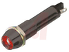 INDICATOR, 9MM LED PANEL MOUNT, BLACK HOUSING, 24VDC, RED - 70081933 - Allied Electronics, Inc.