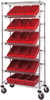 Cart W/euro Drawer, 7Shelves, 18Bin, Red; No. Of Bins Quantum Storage - 44AC5765 - Newark, An Avnet Company