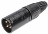 XLR 3 Pin Cable Mt(m) Blk/Silv Neutrik Connector - CA-NC3MXBAG - Visual Sound, Inc.