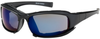 Bouton Optical Cefiro 250-CE-10090 Universal Polycarbonate Standard Safety Glasses Blue Mirror Lens - Black Frame - Full Frame - 899558-00182 - 899558-00182 - R. S. Hughes Company, Inc.