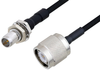 Slide-On BMA Plug Bulkhead to TNC Male Cable 36 Inch Length Using PE-SR405FLJ Coax - PE3C4863-36 - Pasternack