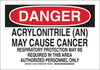 Brady B-401 Polystyrene Rectangle White Chemical, Biohazard, Hazardous & Flammable Material Sign - 10 in Width x 7 in Height - 125821 - 754473-73965 - R. S. Hughes Company, Inc.