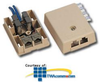 Suttle 4/4 Conductor, 110-IDC Terminal Duplex Modular Jack.. - 104B4 - TelephoneStuff.com