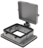 Standard, Rectangular Base, Bulkhead mount, size 77.62, 4 Pegs & cover - CHI-32CS - Mencom Corporation