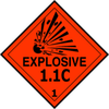 DOT Hazardous Material Shipping Labels (EXPLOSIVE 1.1C) - 754476-63482 - R. S. Hughes Company, Inc.