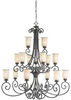 Large Chandeliers-Glass Shade - 3331 - Light Center (The)