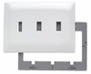 Standard Wall Plate - SWP3-W - Hubbell Wiring Device-Kellems