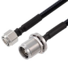 Low PIM 2.2-5 Male to 4.3-10 Female Bulkhead Cable 1/4 inch Superflexible Coax in 100 CM - FMCA2365-100CM - Fairview Microwave Inc.