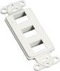 3-Port White Decora Insert Wallplate - WP703 - Black Box