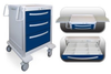 3 Drawer Short Lightweight Aluminum Anesthesia Cart -- USGKA-669-DKB - Image