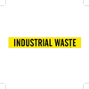 Brady B-946 Black on Yellow Vinyl Self-Adhesive Pipe Marker - 2 1/4 in Height - 2 in Character Height - 14 in Length - Printed Msg = INDUSTRIAL WASTE - 7162-1 - 754476-90247 - R. S. Hughes Company, Inc.