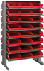 2 Side Sloped Rack, 16Shelves, 48Bin/red; Shelving Unit Type Quantum Storage - 44AC6361 - Newark, An Avnet Company