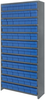 Closed Shelving, 13Shelves, 72Bins, Blue; Shelving Unit Type Quantum Storage - 44AC4620 - Newark, An Avnet Company