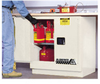 Justrite Sure-Grip EX 22 gal White Hazardous Material Storage Cabinet - 35 in Width - 35 in Height - Under Counter - 697841-11324 - 697841-11324 - R. S. Hughes Company, Inc.