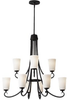 Light Multi-Tier Chandelier - F2625/6+3BK - Murray Feiss Lighting