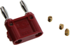 Double Banana Plug, 15A, Screw, Red; Gender Pomona - 77B1864 - Newark, An Avnet Company