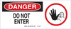 Brady B-120 Fiberglass Reinforced Polyester Rectangle White Restricted Area / No Trespassing Sign - 17 in Width x 7 in Height - TEXT: DANGER DO NOT ENTER - 69109 - 754476-69109 - R. S. Hughes Company, Inc.