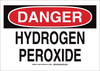 Brady B-401 Polystyrene Rectangle White Chemical, Biohazard, Hazardous & Flammable Material Sign - 14 in Width x 10 in Height - TEXT: DANGER HYDROGEN PEROXIDE - 126286 - 754473-74457 - R. S. Hughes Company, Inc.
