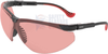 Uvex XC Safety Glasses with Black Frame and Vermillion - S3311X - Safety Glasses USA