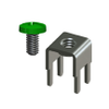 Vertical Metric Screw Terminal w/ Screw-Unassembled,Green - 7771-6 - Keystone Electronics Corp.