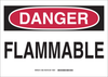 Brady B-946 Vinyl Rectangle White Chemical, Biohazard, Hazardous & Flammable Material Sign - 14 in Width x 10 in Height - 15083 - 754473-15083 - R. S. Hughes Company, Inc.