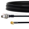 Slide-On BMA Plug Bulkhead to RA SMP Female Cable FM-SR086TBJ Coax in 6 Inch - FMCA1582-6 - Fairview Microwave Inc.