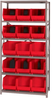 Open Shelving, 6Shelves, 15Bins, Red; Shelving Unit Type Quantum Storage - 44AC6714 - Newark, An Avnet Company