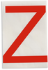 Brady Toughstripe B-514 Red Indoor Polyester Letter Label - 6 in Width - 8 in Height - 8 in Character Height - Printed Msg = Z - 121843 - 754473-71079 - R. S. Hughes Company, Inc.