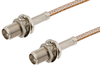 SMA Female Bulkhead to SMA Female Bulkhead Cable 12 Inch Length Using RG316-DS Coax - PE38184-12 - Pasternack