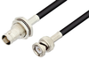 BNC Male to BNC Female Bulkhead Cable 36 Inch Length Using PE-C195 Coax - PE38804-36 - Pasternack