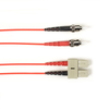 5m (16.4ft) STSC RD OM3 MM Fiber Patch Cable INDR Zip OFNP - FOCMP10-005M-STSC-RD - Black Box