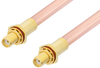 SMA Female Bulkhead to SMA Female Bulkhead Cable 18 Inch Length Using RG401 Coax, RoHS - PE3634LF-18 - Pasternack