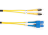 1m (3.2ft) STSC YL OS2 SM Fiber Patch Cable INDR Zip OFNR -- FOSM-001M-STSC - Image