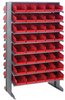 2 Side Sloped Rack, 16Shelves, 80Bin/red; Shelving Unit Type Quantum Storage - 44AC6331 - Newark, An Avnet Company