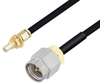 SMA Male to SSMC Jack Bulkhead Cable 24 Inch Length Using PE-SR405FLJ Coax - PE3C4445-24 - Pasternack