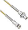 Teflon Jacket Cable Assembly TRB 3-Slot Plug to Insulated Bulk Head 3-Lug Cable Jack with Bend Reliefs .236