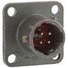 connector,metal circ,box mounting receptacle,size 8,4 #20 solder pin contact - 70143345 - Allied Electronics, Inc.